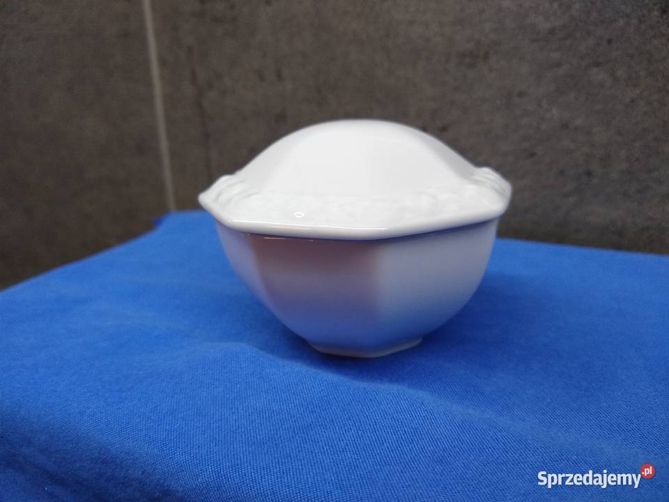 Pojemnik na słodzik Rosenthal Biała Maria Porcelana i szkło Kalisz