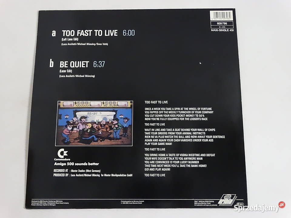 16 Bit Too Fast To Live Be Quiet MaxiSingle 1988 Biłgoraj sprzedam