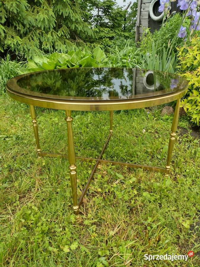 Mosiężny stolik kawowy pomorskie Chojnice