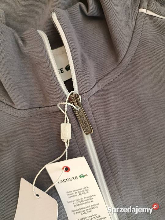 Komplet dresowy Lacoste regular fit szary szary/srebrny podlaskie Białystok