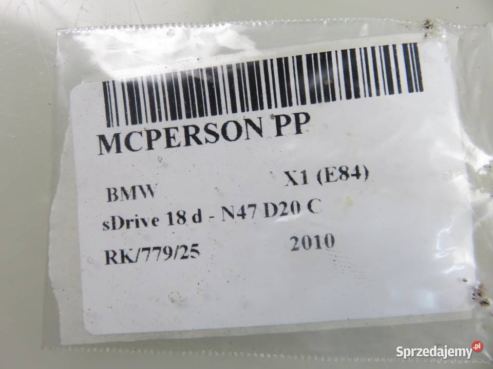 MCPERSON PRAWY PRZEDNI BMW X1 E84 18 d 6789574 Amortyzatory sprzedam