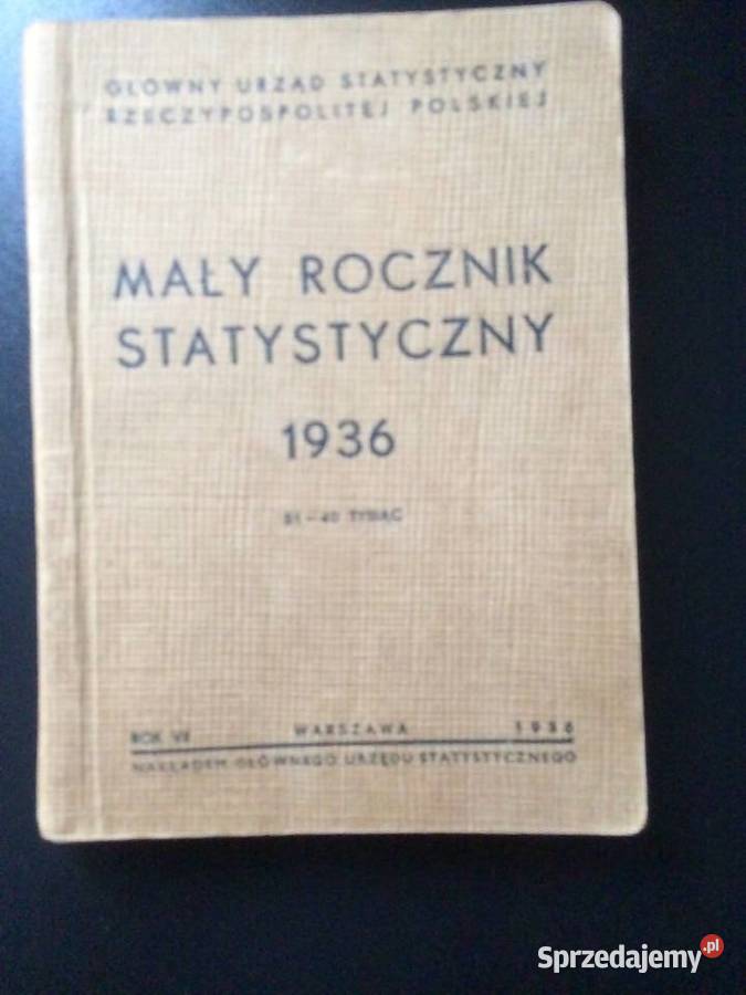 2744 Mały Rocznik Statystyczny 1936 Antykwariat Szczecin