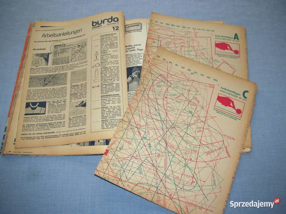 Burda Moden 121971 magazyn mody wykroje Vintage