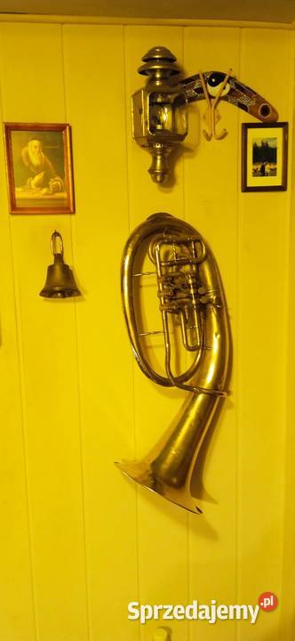 Stara trąbka saxhorn tenorowy z lat 30 tych blaszane Kraków