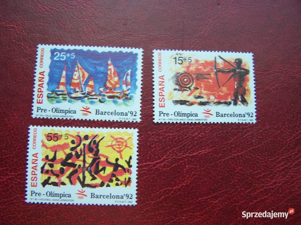 Hiszpania 1992 MNH Mi 303032 Sport Olimpiada Filatelistyka