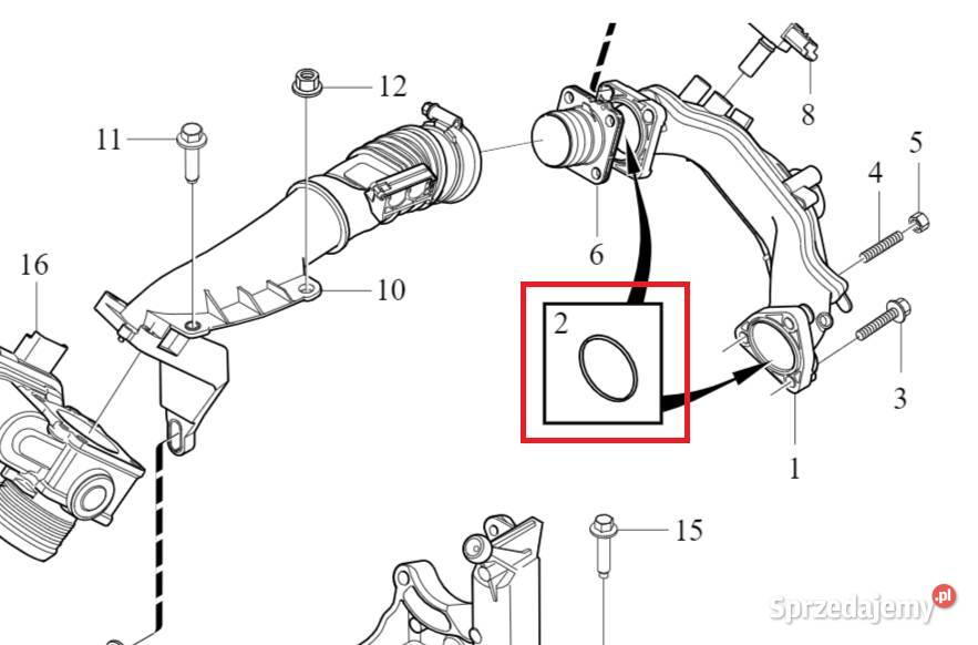 VOLVO C30 S40 V50 V40 uszczelka kolektora dolnośląskie Bielany Wrocławskie