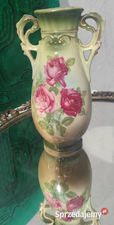 Wiktoriańskie wazony Antyczna porcelana z XIX Porcelana i szkło Pabianice sprzedam