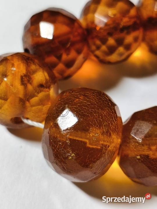 Naszyjnik Bursztyn Fasetowany antyk Białystok