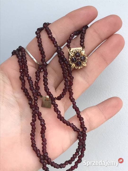 Kolia Choker Naszyjnik wypełniony granatami Wrocław