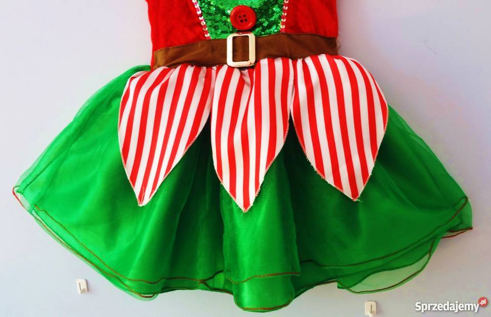 Strój ELF sukienka elficzka Mikołaja 116 122 Bydgoszcz
