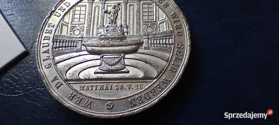 Stare monety Medal Chrzcielny Stare Niemcy 157