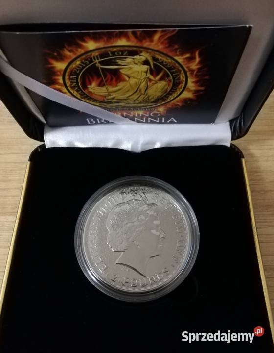 Moneta Płonąca Brytania UK 2015 1 oz srebro Numizmatyka Opole