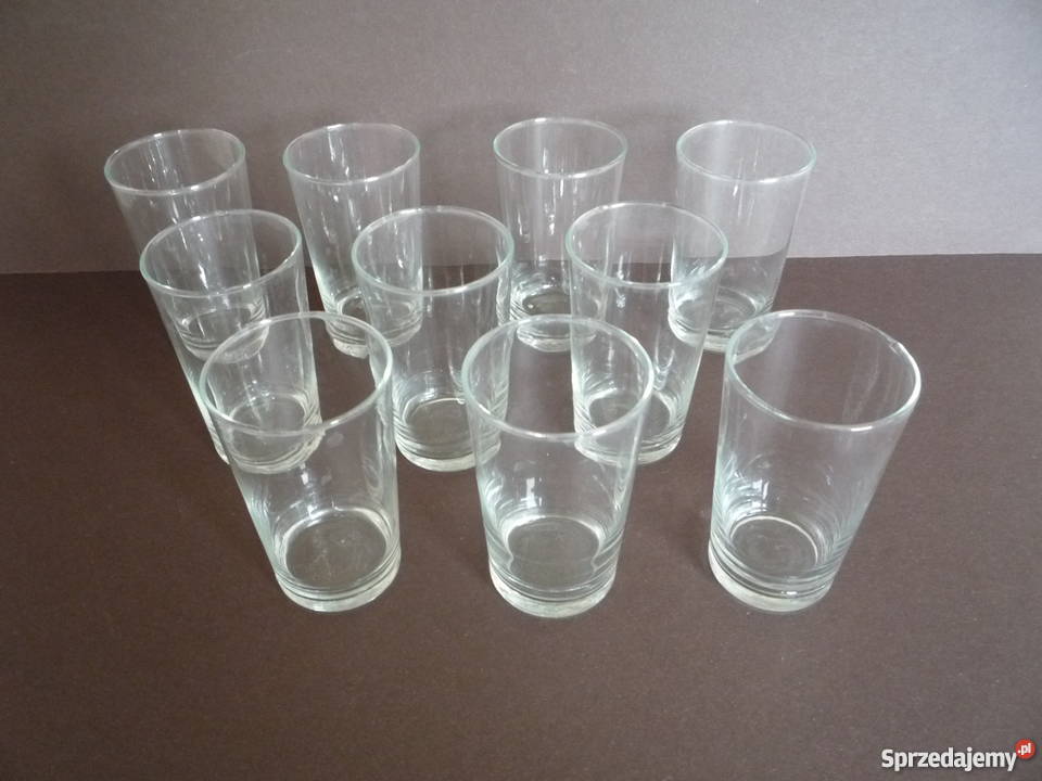 10 sztuk NOWE Literatki Szklanki Skośne PRL