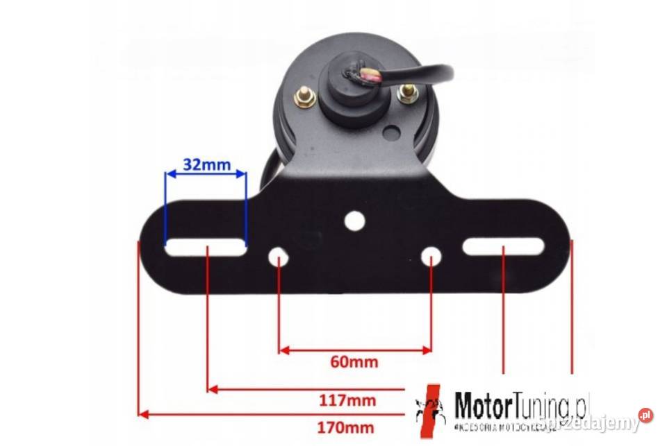 LAMPA MOTOCYKLOWA NA TYŁ TYLNA LED KOLOR CZARNY śląskie Sosnowiec sprzedam
