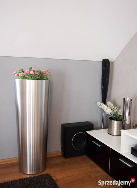 Wysoka Nowoczesna Donica do Salonu ze Stali sprzedam