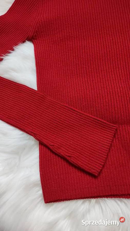 Golf w prążki bordowy SM Energie