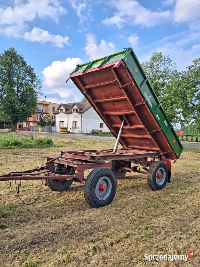 Przyczepa wywrotka d47 nieuszkodzony łódzkie Rzgów