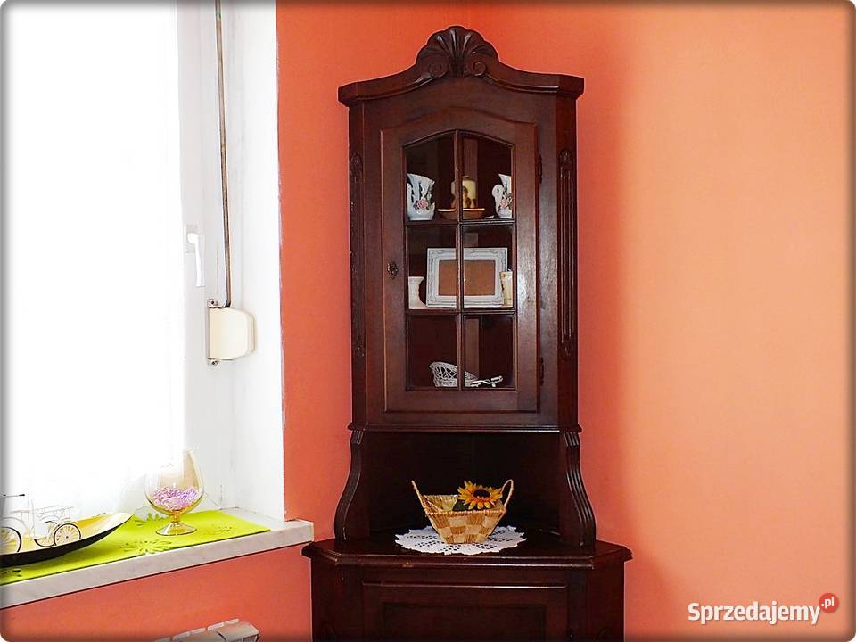 Stara Witryna narożna drewniana Gablota Żary