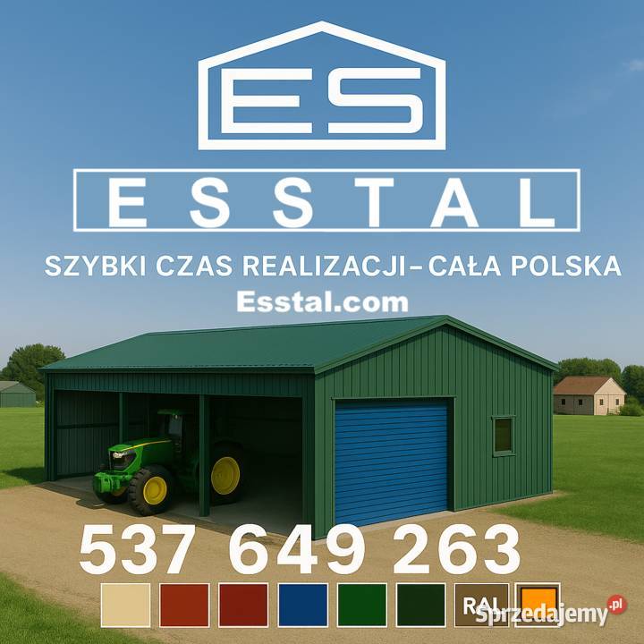 HALA OTWARTA Brama Garaż Blaszany Konstrukcja Koło