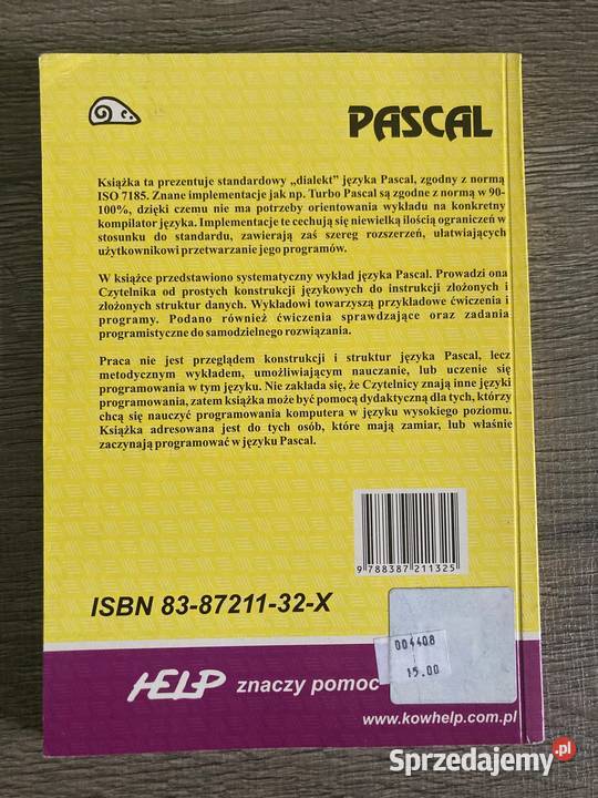 Książka Pascal Wprowadzenie do programowania Nisko