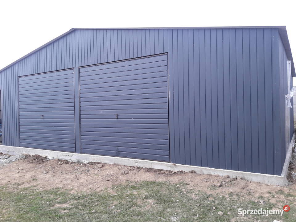Garaż Blaszany 12x6 m w kolorze ORZECH Grzywstal Szczytno