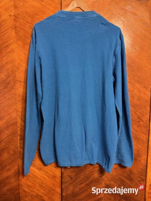 Sweter męski L Carry z bawełny niebieski Wkładane przez głowę  Swetry i golfy