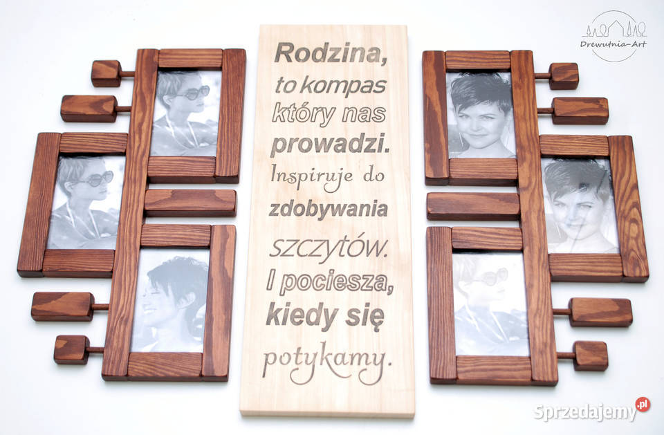 Galeria Multirama z drewna Ramka na zdjęcia FOTO śląskie Katowice sprzedam