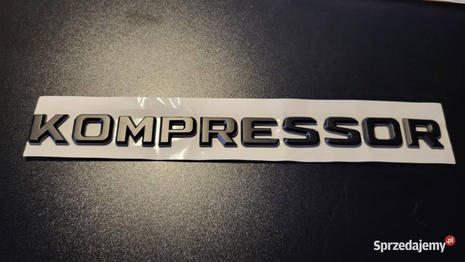 Nowy czarny znaczek emblemat KOMPRESSOR mat Zamość