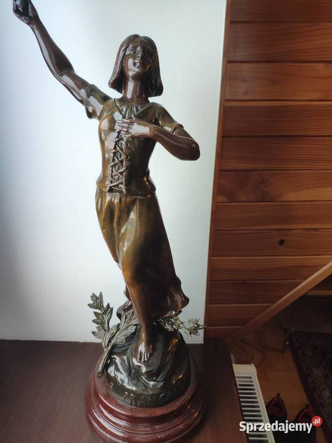 Figuralna sygnowana ogromna emaliowana lampa sprzedam