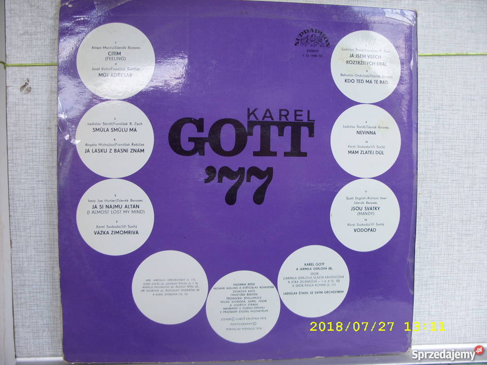 Pop LP KAREL GOTT 77 Wołów