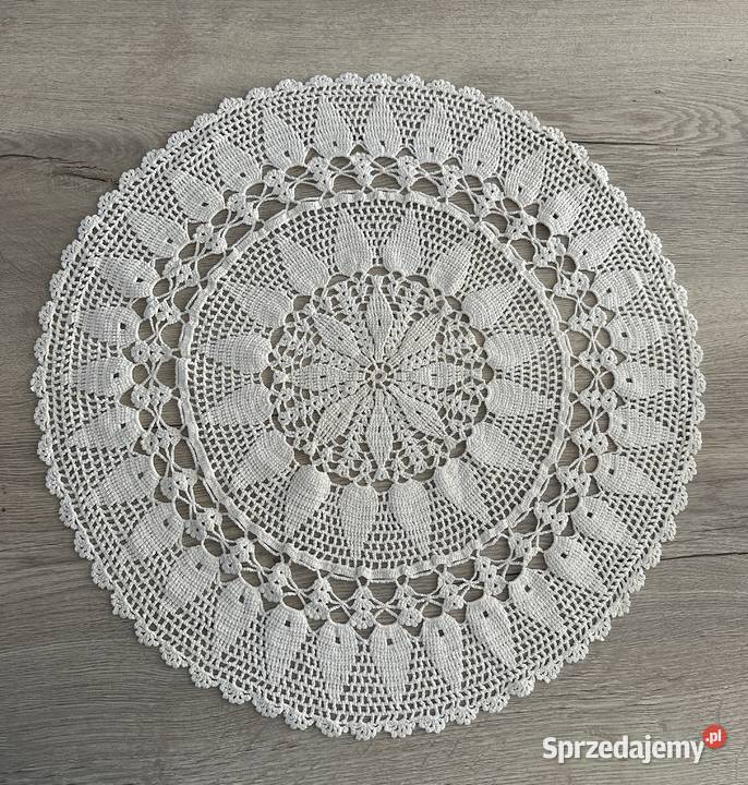 Serweta szydełko śr 60 biała