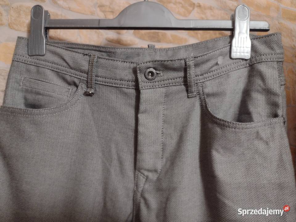 40L ZARA Szare spodnie biznesowe rurki z Madrytu Kraków