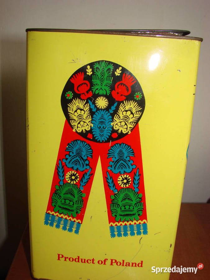 Agros blaszana puszka słodyczach PRL Pruszcz Gdański