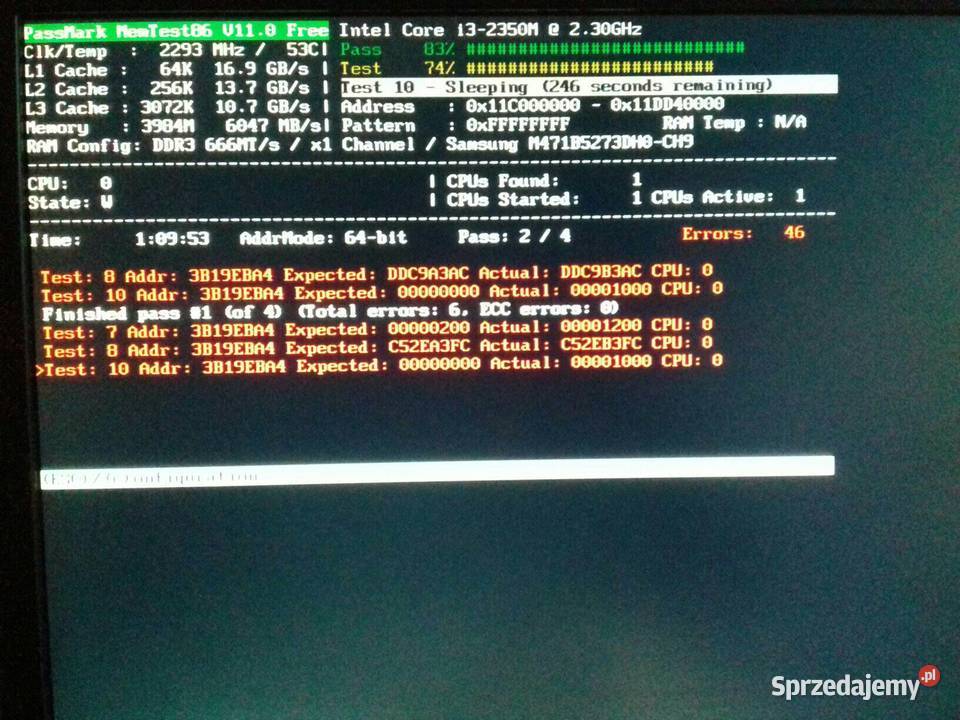 Micron Samsung DDR3 4GB PC310600 SODIMM 15V Pamięci Bydgoszcz sprzedam