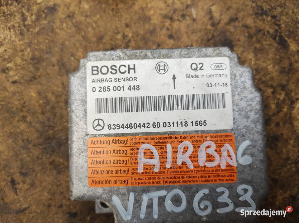 MERCEDES VITO VIANO sensor airbag 0285001448 Układ elektryczny Kielce
