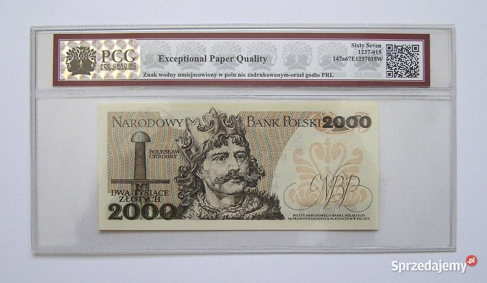 Polska 2000 1977 r PCG 67 EPQ NOTA Przepiękny Numizmatyka Rydzyna