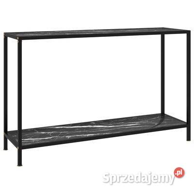 vidaXL Stolik konsolowy czarny 120x35x75 szkło Warszawa