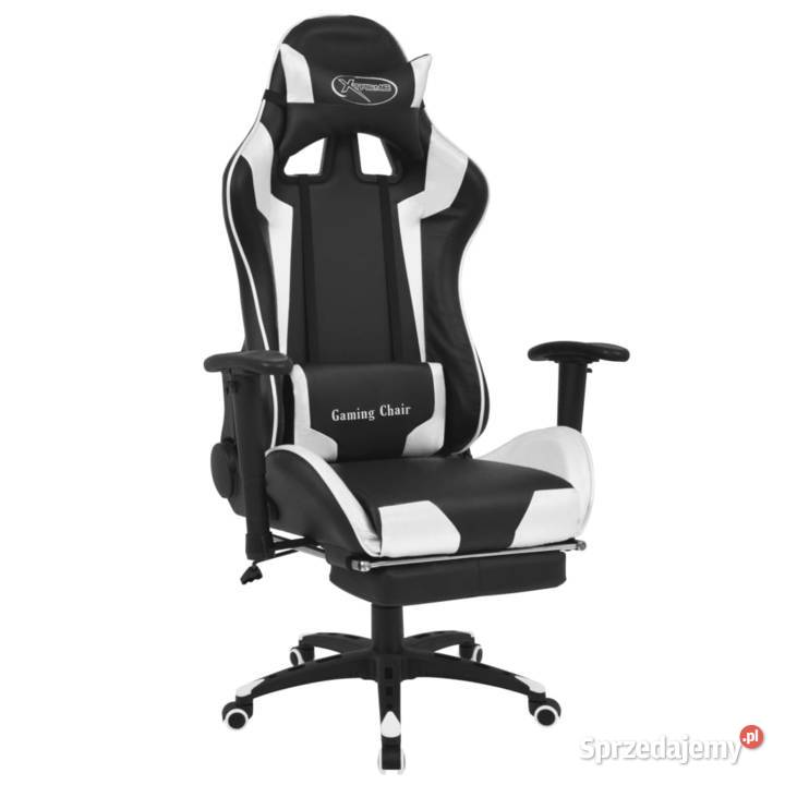 vidaXL Regulowane krzesło biurowe z podnóżkiem,20182
