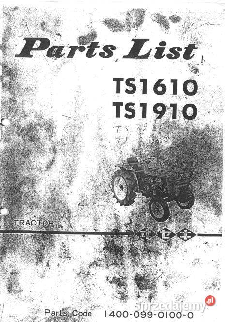 ISEKI TS1610 TS1910 katalog części zamiennych Kielce sprzedam