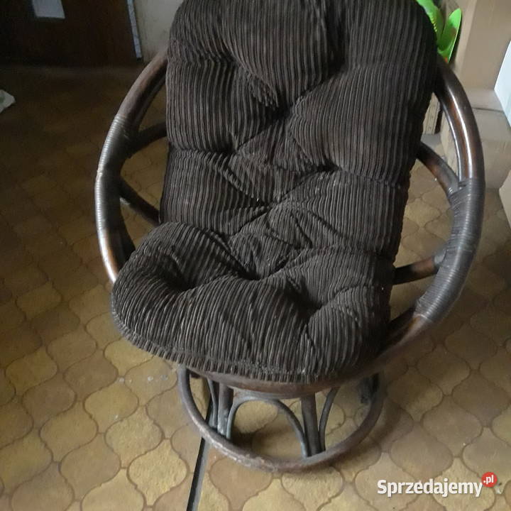 Fotel ratanowy obrotowy Mysłowice sprzedam