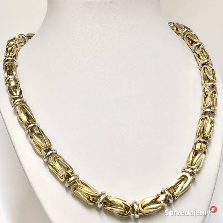 Złoty ŁAŃCUSZEK męski 585 14K KRÓLEWSKI splot 60 Warszawa