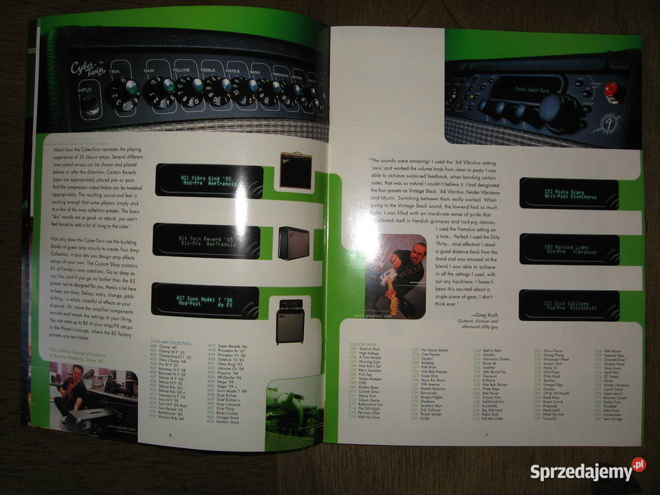 Fender Guitar Amplifiers Catalog katalog Muzyka Kępice