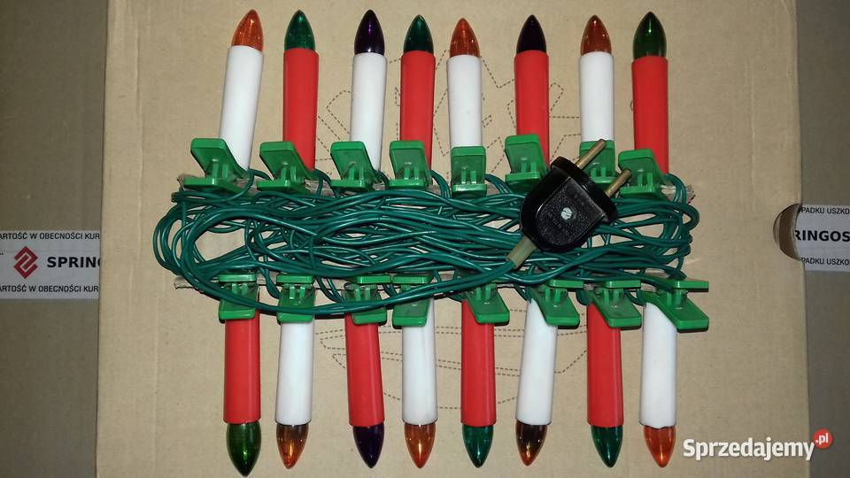 Lampki choinkowe PRL świeczki duże z klipsami Gdańsk sprzedam