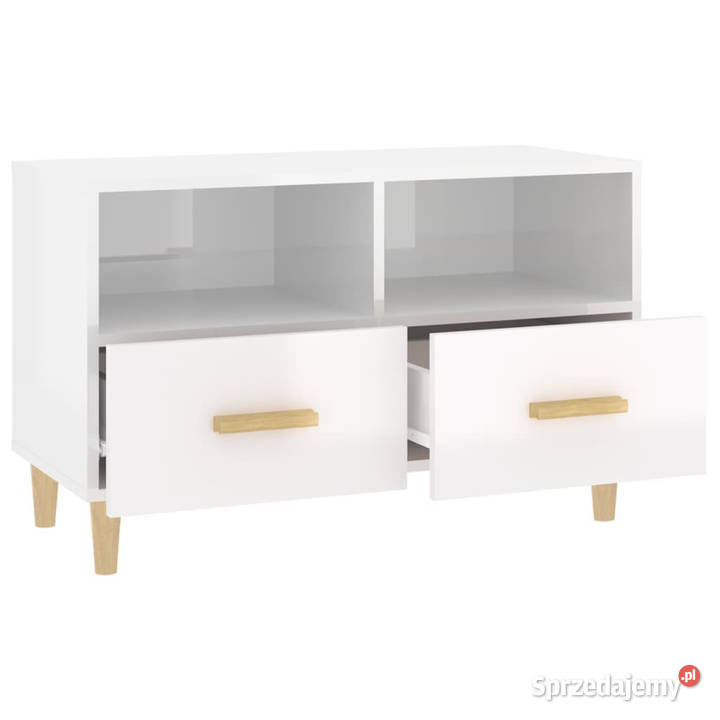 Szafka pod TV biała wysoki połysk 80x36x50 Warszawa