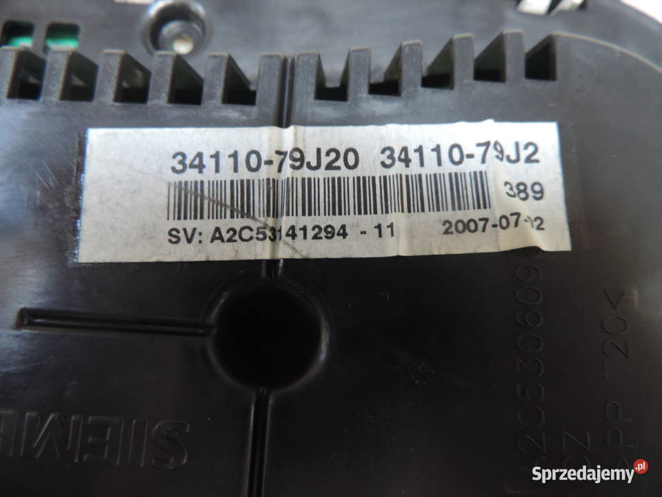Licznik Suzuki SX4 16 16V 3411079J20 3411079J2 Rok produkcji 2007 sprzedam