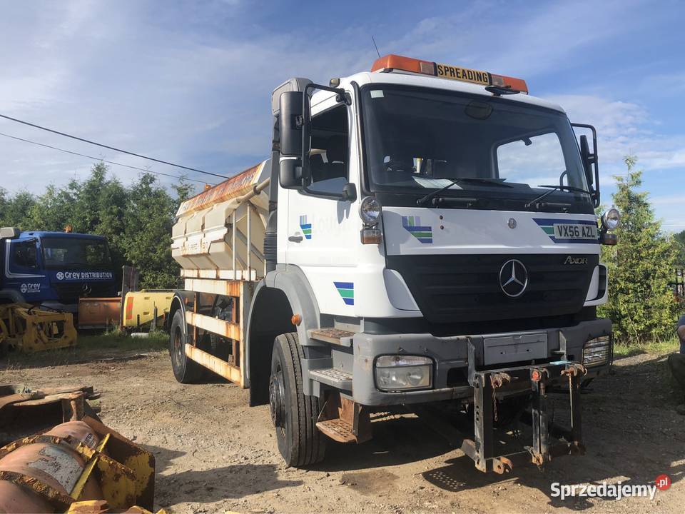 Mercedes Axor 1823 piaskarka solarka econ pług napęd 4x4