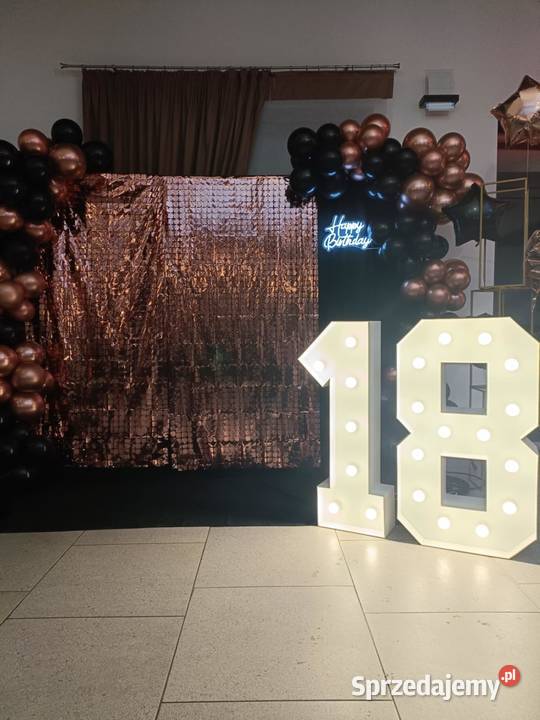 Świecące cyfry 18 Led ROCZEK Osiemnastka Wynajem łódzkie Działoszyn