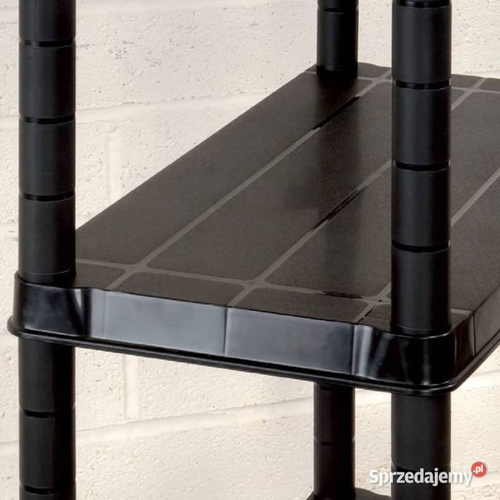 vidaXL Regał 4poziomowy czarny 122x305x130