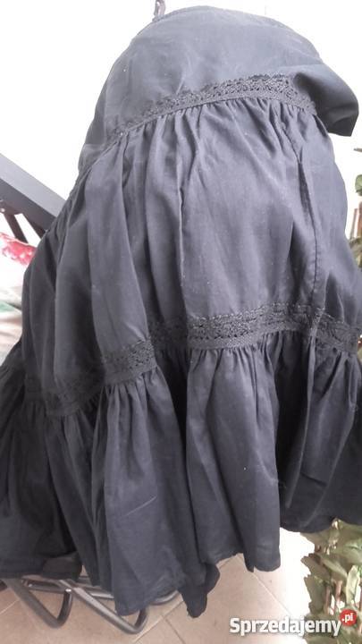 spódnica z falbanami czarna Bez wzoru Gdańsk