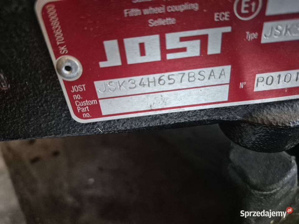 Siodło Jost JSK34H657 BSAA Iveco Obłotne
